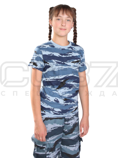 Футболка трикотажная цв. камыш, серый-1