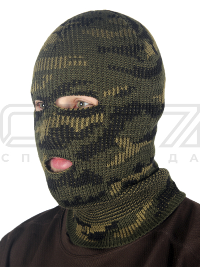 Шапка-маска (балаклава) цв. кмф, зелёный-1